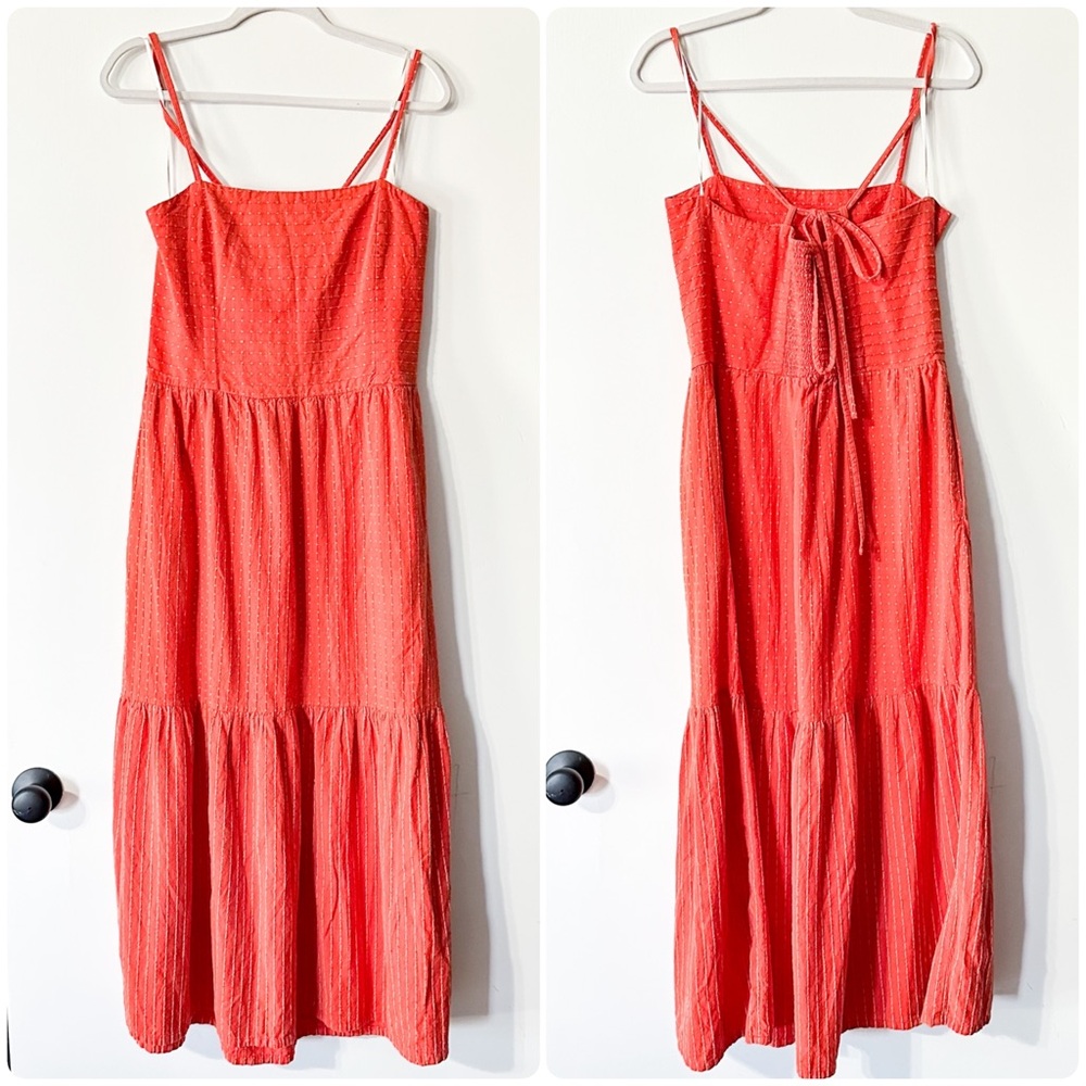 Ace & Jig Dusty Dress Cotton Tiered Red Hots Size Large
